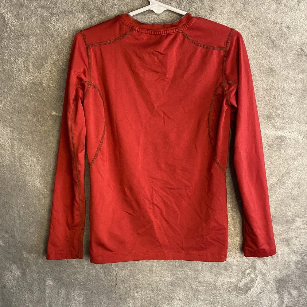 Nike Pro Combat Dri-Fit Compression Shirt Red Youth Small Long Sleeve